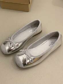 女士新款软底芭蕾平底鞋，舒适百搭时尚平底鞋 - 銀色 - 查看 5