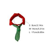 1件可爱条纹蝴蝶结鹦鹉项圈宠物可调节领带，适合派对、婚礼、节日和聚会礼物