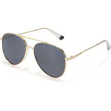 HYCHIC Women's Sunglasses Aviator Style Gold Metal Frames Lightweight UV Protection Fits All Face Styles Road Trips - A02- Gold/Grey - View 13