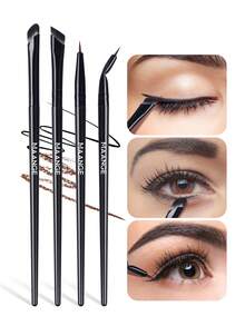 MAANGE 4pcs Professional Eye Makeup Brush Set,Eyeliner Brush,Eyebrow Brush,Detail Brush Makeup Tools With Soft Fiber Multifunctional Ultra-Soft Makeup Brush,Perfect For Daily Use And Party,Suitable For Beginners Makeup Brush,For Easy Carrying,Brush For Travel,Gift For Women&Girls
