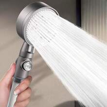1 szt. Słuchawka prysznicowa z 5 regulowanymi trybami natrysku, okrągła głowica prysznicowa, spryskiwacz prysznicowy, akcesoria łazienkowe, zawiera 10 filtrów wymiennych, ulepsz swoje wrażenia z prysznica