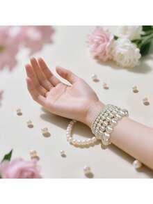 Pearl Beads Kit, Multiple Sizes Round Imitation Pearls Beads Kit For Jewelry Making, DIY Bracelet Earrings Necklaces Crafts, Friendship Birthday Gifts