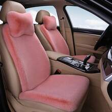 1pc Universal Car Seat Cushion, Plush Car Seat Pad, Comfortable Warm Backrest, Warm Car Seat Cover Pad, Suitable For All Seasons - Cushion - View 4