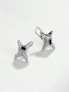 1set Luxury 4-Prong Star Waist Cincher Adjustable Buckle Fashion Jeans Waist Fixator Halloween VEKS - 銀色 - 查看 7