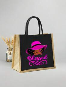 Bộ 1 túi xách nhẹ và túi đựng mỹ phẩm cùng màu, bộ túi xách in họa tiết thời trang bao gồm ví, túi tote vải lanh dung tích lớn dành cho nữ, túi mua sắm dung tích lớn, thiết kế sáng tạo, túi tote thường ngày tiện dụng, túi mua sắm lý tưởng. Túi xách đa năng tiện dụng dành cho giáo viên, quà tặng cho phụ nữ. - Nhiều màu - Xem 12