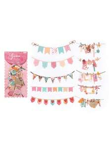 10 件/包复古长三角旗贴纸，手工制作，适用于剪贴簿、DIY 装饰、信封、相册、杂志 - 彩色 - 查看 14