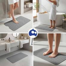 Tapete de Bao * 41, Tapete Antideslizante para Bao con Ventosas, Alfombra de Bao Segura, Masaje de Pies, Accesorios para Bao - Gris - Ver 8