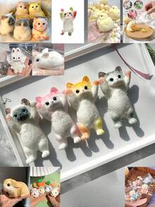 1/8PCS Cute Silicone Simulation Cat, Sticky Stress Relief Toy, Cute Stuff, Taba Squishy, Injectable Bubbles, Travel Portable Fidget Squeeze Toys, Squisy, Blue For Boys, Pink For Girls, Perfect For All Ages Austism, Ideal Holiday Gifts, Small Cute Fun Gift, Fun, Kids Games, Kids Toys, Boy Games, Girl Games, Children's Games, Easter Gifts, Party Bag Fillers, Christmas Stocking Fillers, Fidget Toys, Kids Party Favors[Eyes Random]