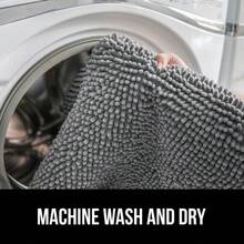 GORILLA GRIP Shag Chenille Bathroom Toilet Lid Cover Hine Wash Ultra Soft Plush Seat Covers Large Fabric Covers 19.5x18.5 Fits Standard Toilet Lids Bathroom Accories And Decor Gray