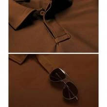 SCODI Mens Polo Shirts Performance Short Sleeve Tactical Shirts Athletic Golf Shirt For Men Daily Casual Collared T-Shirt{"Size_name":"Medium","Color_name":"Brown"} - Màu nâu - Xem 4