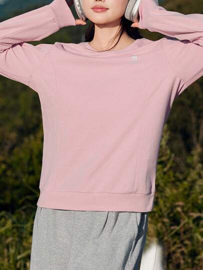 CAMEL CROWN Women's Loose Fit Crew Neck Long Sleeve Sweatshirt, Versatile For Spring And Autumn, Suitable For Outdoor Casual Wear