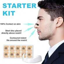 30pcs/Set Magnetic Dilator Kit - Helps Breathe Easier, Reduce Snoring, Increase Oxygen Intake, Unisex, Easy To Use, Non-Slip Design, Breathable Material, Suitable For Sleeping, Exercise And Daily Use - 彩色 - 查看 3