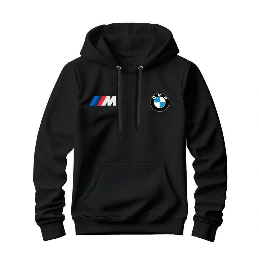 Men's Premium  Sweatshirt Cold Weather Printed Luxury Car BMW - 黑色 - 查看 1