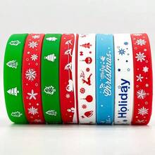 6 buc brățări de Crăciun din silicon, accesorii pentru brățări de Crăciun, brățară de Crăciun pentru cadouri de Crăciun, design distractiv pentru brățări, decorațiuni drăguțe de Crăciun, material durabil din silicon, nu necesită electricitate, perfecte pentru Crăciun, sărbători de Paște și petreceri, cadou perfect de Crăciun, decorațiuni de Crăciun și petreceri (unele stiluri au culori aleatorii)