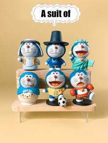 Figuritas de Doraemon para la riqueza, gatos de Doraemon llenos de buena fortuna, decoraciones de autos lindas, figuritas de Doraemon con signos del zodíaco, estatuas pequeñas creativas, decoraciones de muñecas DIY, decoraciones de autos, decoraciones de imanes para refrigerador, decoraciones de paisaje, adecuadas para Acción de Gracias, Halloween, Navidad y otras decoraciones festivas, decoraciones de fondo de pared para fiestas de cumpleaños y juegos de decoración festiva y de cumpleaños para familiares y amigos