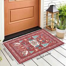 Christmas Indoor Carpet, Super Soft Bathroom Mat, Non-Slip, Absorbent, Green Bathroom Carpet, Christmas Reindeer, Christmas Bathroom Bedroom Decor, Christmas Holiday Doormat - Christmas Indoor Home Decor, Christmas Gifts, Christmas Home Decorations, Non-Slip Carpet Doormat, Small Bathroom Rug - Super Absorbent, Non-Slip, Machine Washable Kitchen Rug - Multicolor - View 19