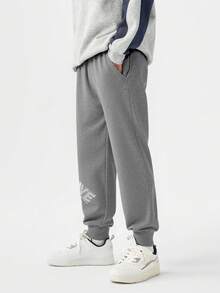 Balabala Pantalones térmicos forrados para niños preadolescentes 2025 Invierno, pantalones deportivos cálidos para niños - gris medio - Ver 2