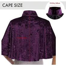 Medieval Shawl Women Renaissance Velvet Cape Wraps Costume Lace Gothic Lolita Cloak For Partygift - 紫色 - 查看 4