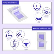 30 Sheets/60 Wax Strips For Facial Hair Removal - Gentle & Effective, Painless Waxing Kit For Smooth Skin - 薰衣草 - 查看 7