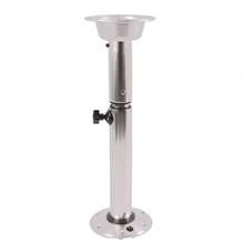 Height-Adjustable Bar Stool Base - Silver Aluminum Counter Stool Pedestal With 17cm Dual Base Plates, 56.5-72cm Range For Customizable Seating Solutions - Silver - View 1