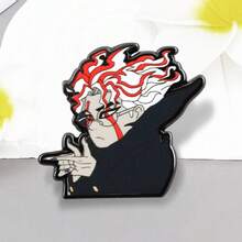 1 Piece Enamel Pin Japanese Cartoon Character Badge Cartoon Anime Peripheral Decoration, Durable And Sturdy, Wearable All Year Round, Suitable For Both Men And Women, Suitable For Daily Use Gifts, Clothing, Bags, Hats And Accessories, Novel And Lightweight Perfect Collection Gifts - Multicolor - View 8