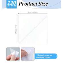YYC  Shirt Collar Stays 120Pcs Plastic Collar Stays SelfAdhesive Inserts For Dr Shirts No Curl Triangle AntiWarping Edge Suitable For Men And Women Casual And Formal Wear - As Pic - View 3