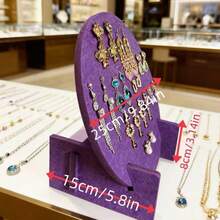 1pc Elegant Jewelry Display Stand, Earring & Necklace Organizer, Multi-Hole Design, Unique Round Shape With Sturdy Base, Detachable And Easy To Install, Jewelry Tower For Mother/Sister, Christmas & New Year Gift