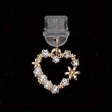 Heart-Shaped Charm Phone Dust Plug | Universally Compatible With IPhone And Type-C Android Phones | Charging Port And Audio Jack Dust Shield | Perfect Gift For Women, Moms, Besties, Friends, And Coworkers | Perfect For Birthdays, Christmas, Valentine's Day, Mother's Day, Graduations, Thanksgiving, Halloween, And More | Fashionable Phone Accessory | Heart-Shaped Design | Premium Dust Protection | Stylish Phone Jewelry Charm