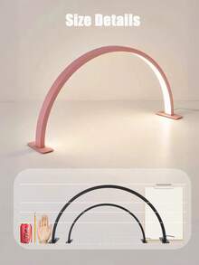 1PC 14in/20in Size Nail Fill Light, LED Fill Light Table Lamp, Full Fill Light, USB Power Supply, Suitable For Beauty Salon, Nail Salon, Commercial Lighting Fill Light, Lighting Nail Table Lamp, White/Pink