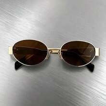 1/2 Pcs Of Women's Metal Frame Oval/Polygonal Fashion Glasses, Suitable For Daily Use And Outdoor Activities