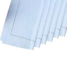 Set Of 6 Curve And Raw Edge Napkins Cloth 45*45cm/17.7*17.7inch Romantic Table Decor Premium Finish Formal Dinner Breakfast Or Coffee Time Parties Christmas Celebration Cafes Or Bakeries All-Season Table Setting Accessory Picnics Or Barbecues
