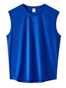 5-Piece Men's Summer Vest, Polyester Mesh, Refreshing And Breathable, Suitable For Running, Fitness, Basketball - 黑+深灰+淺灰+寶藍+紅酒 - 查看 2