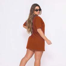 T-Shirt Dress - Đất nung - Xem 3