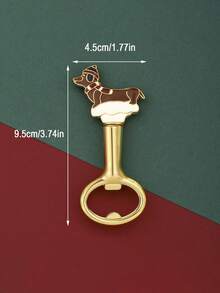 1 pieza Abridor de botellas de vino de Navidad con diseño de oso y perro con sombrero, de material de aleación resistente, regalo navideño para el hogar, bar, cocina o decoración de fiestas, decoraciones navideñas, utensilios de cocina, entretenimiento en el hogar, regalo de Navidad, celebraciones navideñas, decoraciones navideñas, abridor de botellas de Navidad, suministros para fiestas de Navidad, cena familiar