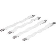 Sujetadores Ajustables para Sábanas, 4 Piezas, con Clips y Bandas Elásticas, Aleación de Zinc (#2) - blanco - Ver 9