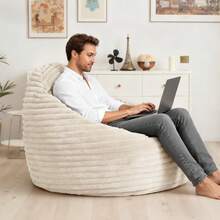 Sweetcrispy Bean Bag Chair, 39 Inch Bean Bags For Adults And Kids, Chair With Memory Foam Filled, Bean Bag Couch With Backrest And Armrests, Comfy Sofa For Living Room, Bedroom And Dorm