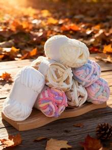 Set de fire de tricotat groase, fir de toamnă/iarnă cu un singur fir, moale și prietenos cu pielea, fir tricotat manual DIY, fir gros de chenilă pentru perne/pat de animale de companie, fir de tricotat eșarfe lucrate manual, fir moale de catifea, pentru meșteșuguri DIY, potrivit pentru tricotat și croșetat eșarfe