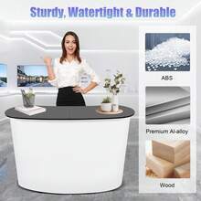 Countertops Pull-Out Promotion Table 130*40*90CM - Black and White - View 1