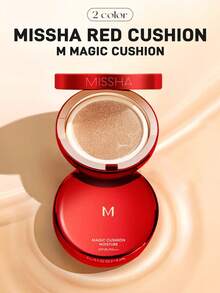 MISSHA Lustrous, Smooth And Flawless Air Cushion Powder Cream,Coverage, Long-Lasting, Waterproof And Oil-Control, Satin Finish,15g/0.52oz - 21 BRIGHT COLOR - View 10