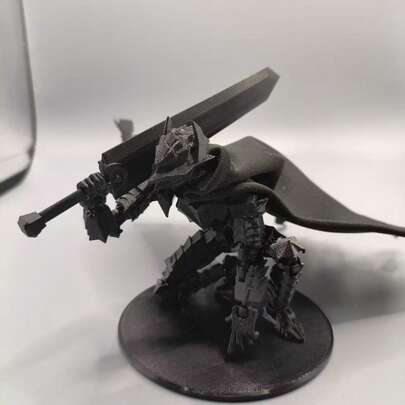 14cm/27cm bewegliche Figur, 3D gedrucktes Spielzeug in Berserkerrüstung, Sammlerfigur des Schwarzen Schwertkämpfers, Anime Merchandise, bewegliche Modell Figur, Sammlerfigur