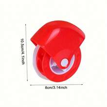 1 pieza Rodillo de pizza de plástico fácil de usar - Excelente para decorar y hornear masa de pizza y pasteles. Rodillo multiusos para pasteles, cortador, herramientas de hornear, rueda de corte de pasteles, rueda de rizado de pizza, rueda de estampado manual