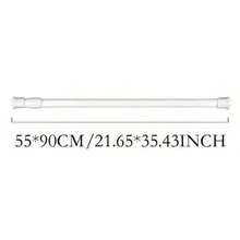 1 قطعة/2 قطعة، خيارات متعددة للحجم (رفيع 1.3 سم ، سميك 2.2 سم) ستائر حديث قابل للتعديل - قابل للتمدد عالي التحمل ، لا يحتاج إلى ثقب ، تلسكوبي ، مناسب للحمام والخزانة والنافذة وحامل المناشف - إكسسوارات منزلية من الحديد والمطاط