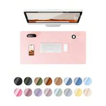 Fates Advanced Napa Texture PU Leather Light Desk Pad Protector, Double Sided Use,Office Desk Mat, Large Mouse Pad, Non-Slip PU Leather Desk Blotter, Laptop Desk Pad, Waterproof Desk Writing Pad For Office And Home(Thickness 1mm)