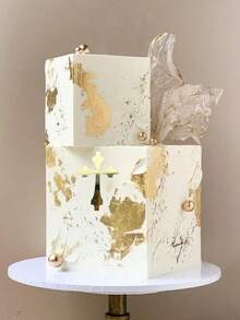 1pc/3pcs/5pcs Cross Cake Topper, Suitable For Communion, Baptism, Christening, Communion Cake, Christmas, Easter, Christian Birthday, Dessert Table, Cake, Baking, Party And Other Occasions - Gold - View 5