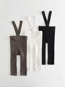 3条装婴儿打底裤，柔软舒适，儿童紧身裤/裤子 - 彩色 - 查看 1