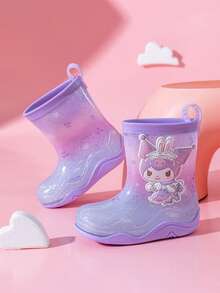 SANRIO &  水晶雨靴，可爱卡通防水防滑中筒雨靴 - 紫色 - 查看 5