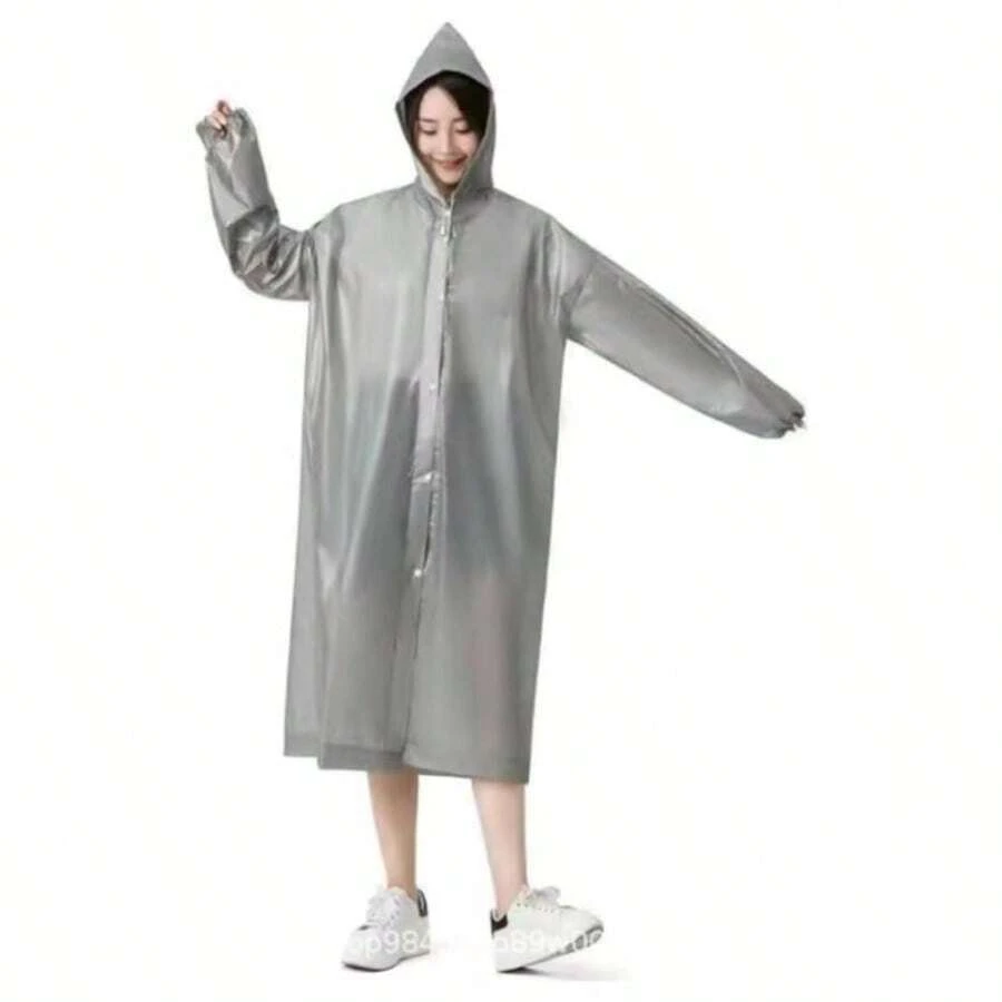 Impermeable para Lluvia, 2 Piezas Poncho de Lluvia, Reutilizable EVA Poncho, Chubasquero Porttil para Adultos, Poncho para Lluvia, para Hombre y Mujer Viajes Camping Excursionismo - inicial - Ver 1