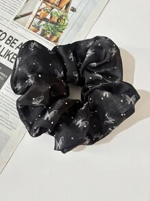 1 szt. perłowa cekinowa gumka do włosów z siateczki i kryształkami, słodka gumka do włosów z nadrukiem motyli dla dziewczynek i kobiet, gumki do włosów, gumki do włosów