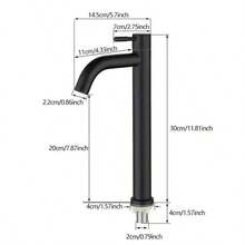 Black Gold Stainless Steel Quick Opening Heightened Single Cold Kitchen Sink Faucet Bathroom Basin Faucet Bathroom Accessories Bathroom Tools - Multicolor - View 8