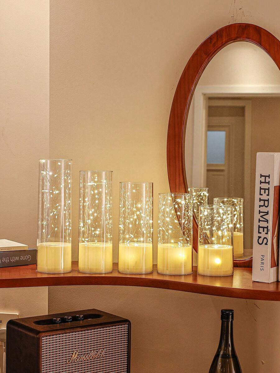 LED电子蜡烛灯，婚礼无焰子弹蜡烛灯 - 彩色 - 查看 1